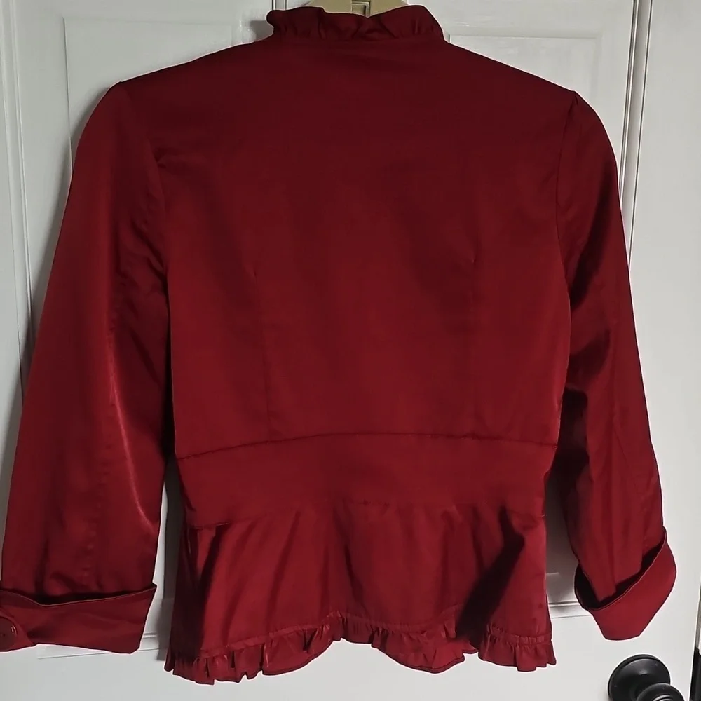 Last Kiss Red Jacket with ruffle edge - Picture 8 of 8